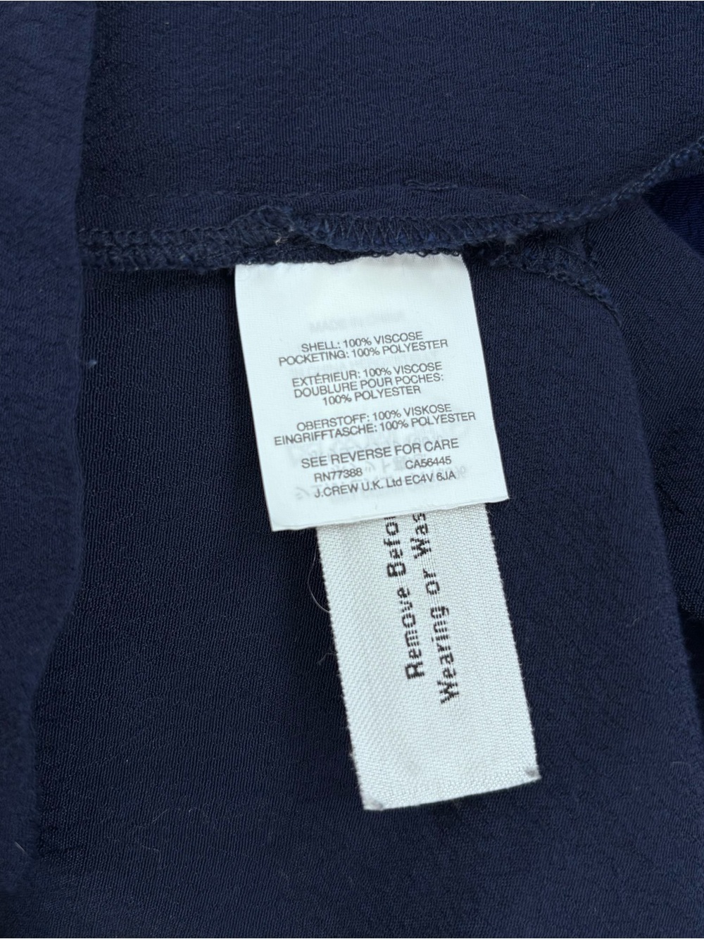 J Crew Blue Minimalist Preppy Easy Tunic Dress Cap Sleeves Women’s XS - Picture 6 of 13